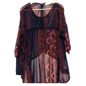 Abercrombie & Fitch Sheer Chiffon Kaftan
